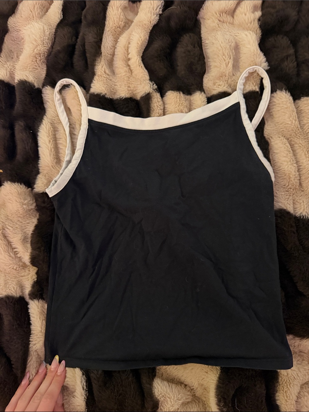 lululemon athletica Black Tank with White Trim